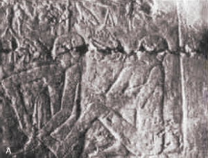 depiction of hand and foot massage from the tomb of Ankhmanthor