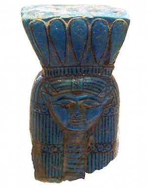 Head of a goddess, probably Anuket - Louvre copyright Rama