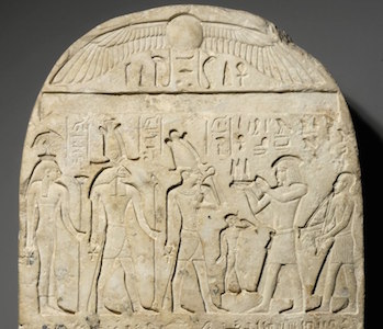 Hatmehyt, Banebdjed, and Osiris, Donation Stele 22nd Dynasty 
