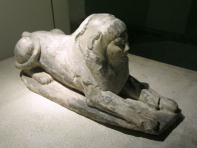 Hetepheres II in the form of a sphinx from www.egyptarchive.co.uk