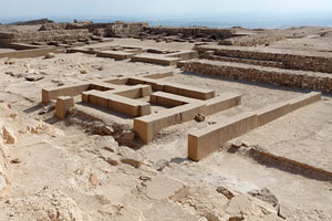 Mortuary temple and associated buildings of Djedefre's pyramid (copyright Ronald Unger)