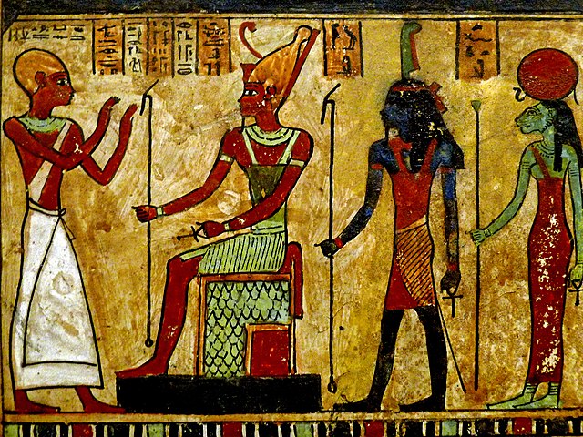 Osiris, Tefnut ve Shu'nun yer aldığı Louvre Steli